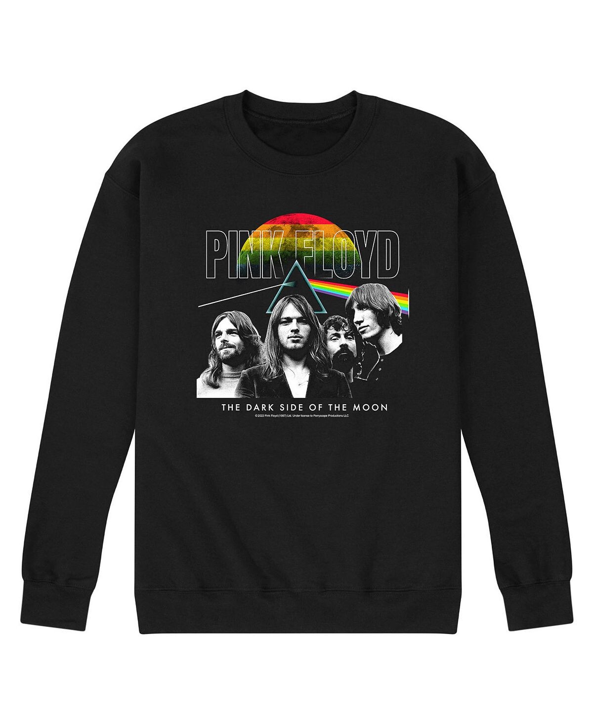 

Мужская флисовая футболка pink floyd group AIRWAVES, черный