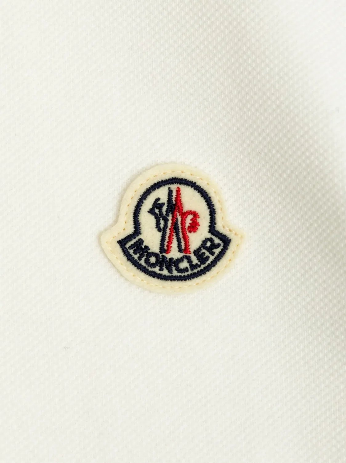 Moncler Белая хлопковая футболка-поло — фото 4