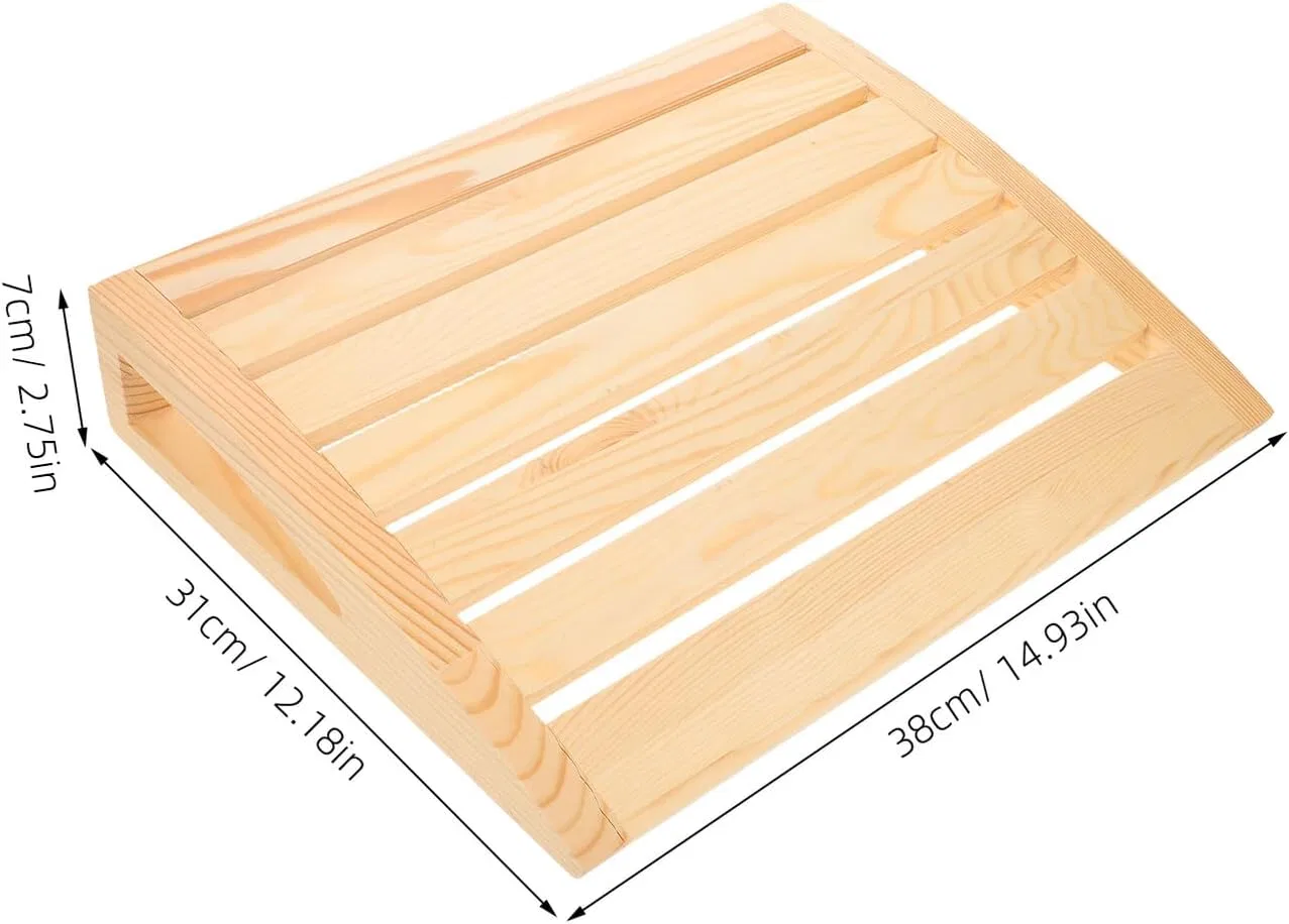 Сауна подушка для шеи, VICASKY, деревянная, 38x31x7 см, Beige — фото 2