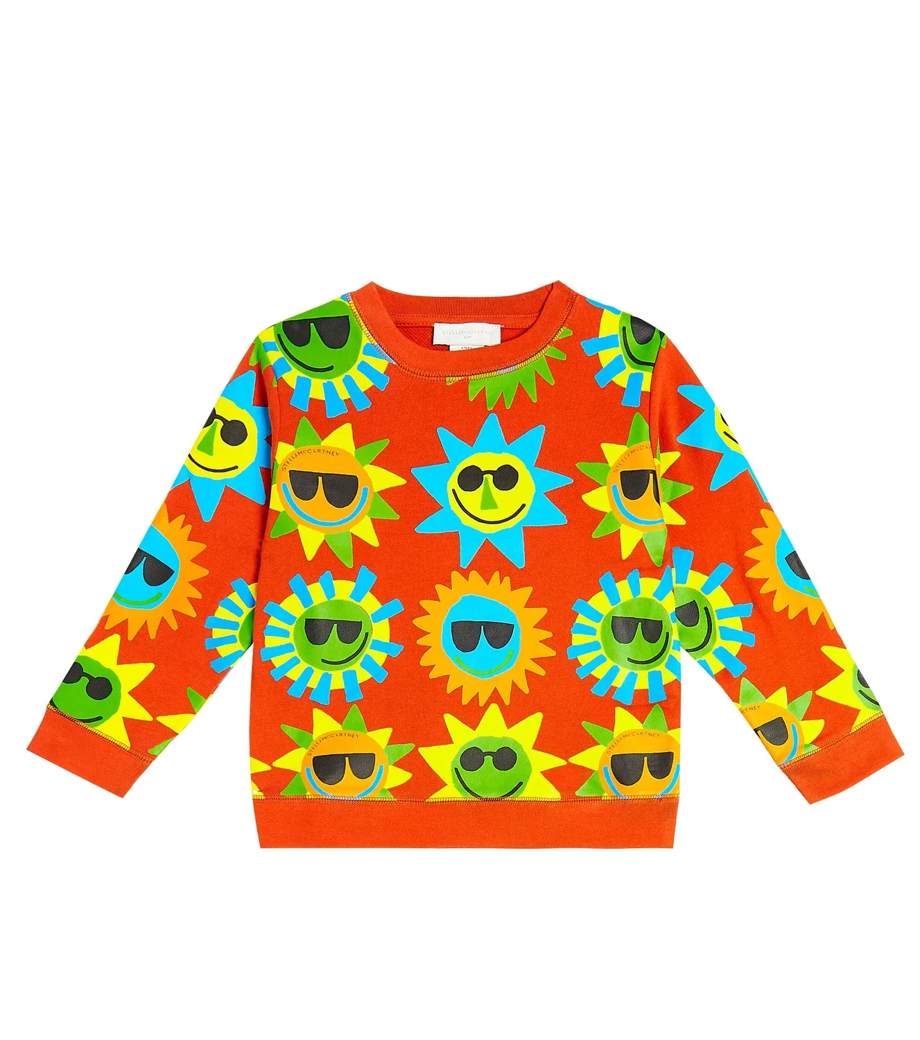 Свитшот хлопковый Stella Mccartney Kids, оранжевый