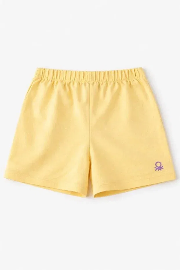 Детские шорты для девочек хлопковые gkb1110 United Colors Of Benetton, Yellow