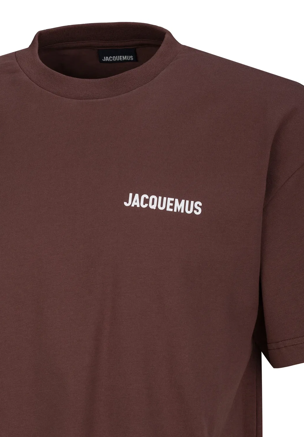 Нашивка с логотипом на футболке - базовая футболка Jacquemus, Brown — фото 3