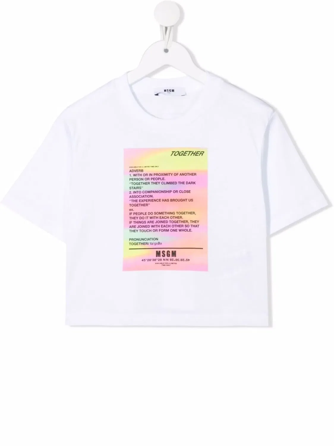 Красивая футболка с графическим принтом MSGM, белый