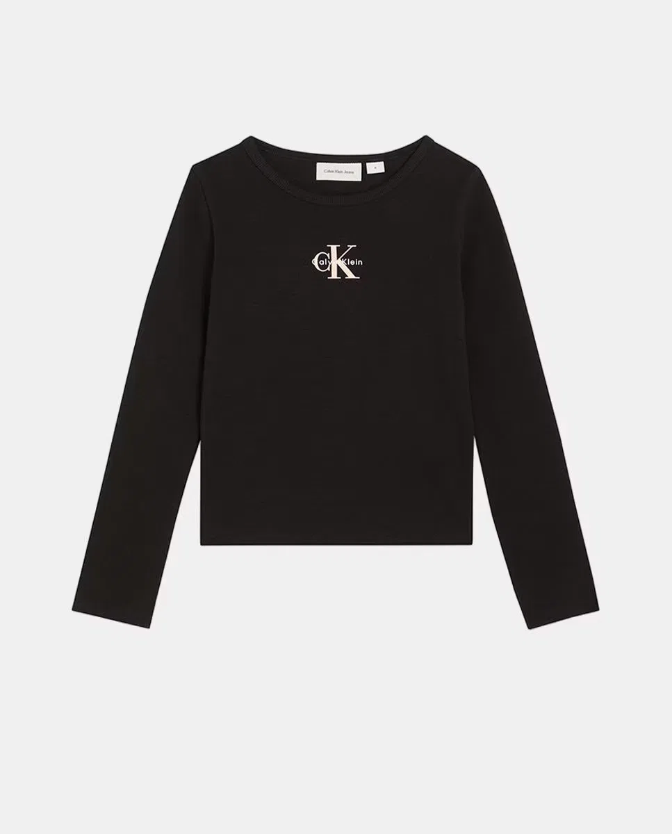 Детская футболка с длинным рукавом, Canalé, Calvin Klein, черный