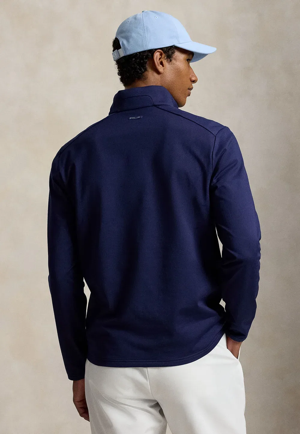 Футболка с застежкой-молнией до середины груди и длинными рукавами Polo Ralph Lauren, Refined Navy — фото 3