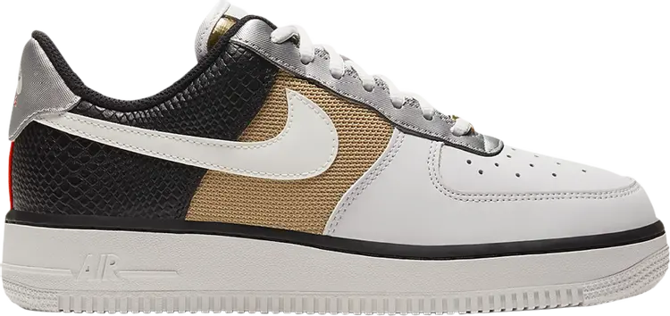 

Кроссовки Nike Wmns Air Force 1 '07 'Grey Black Gold', серый