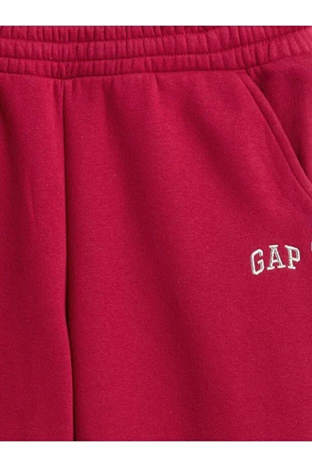 Детские спортивные штаны для девочек с принтом VintageSoft Gap, Dark Red-002 — фото 2