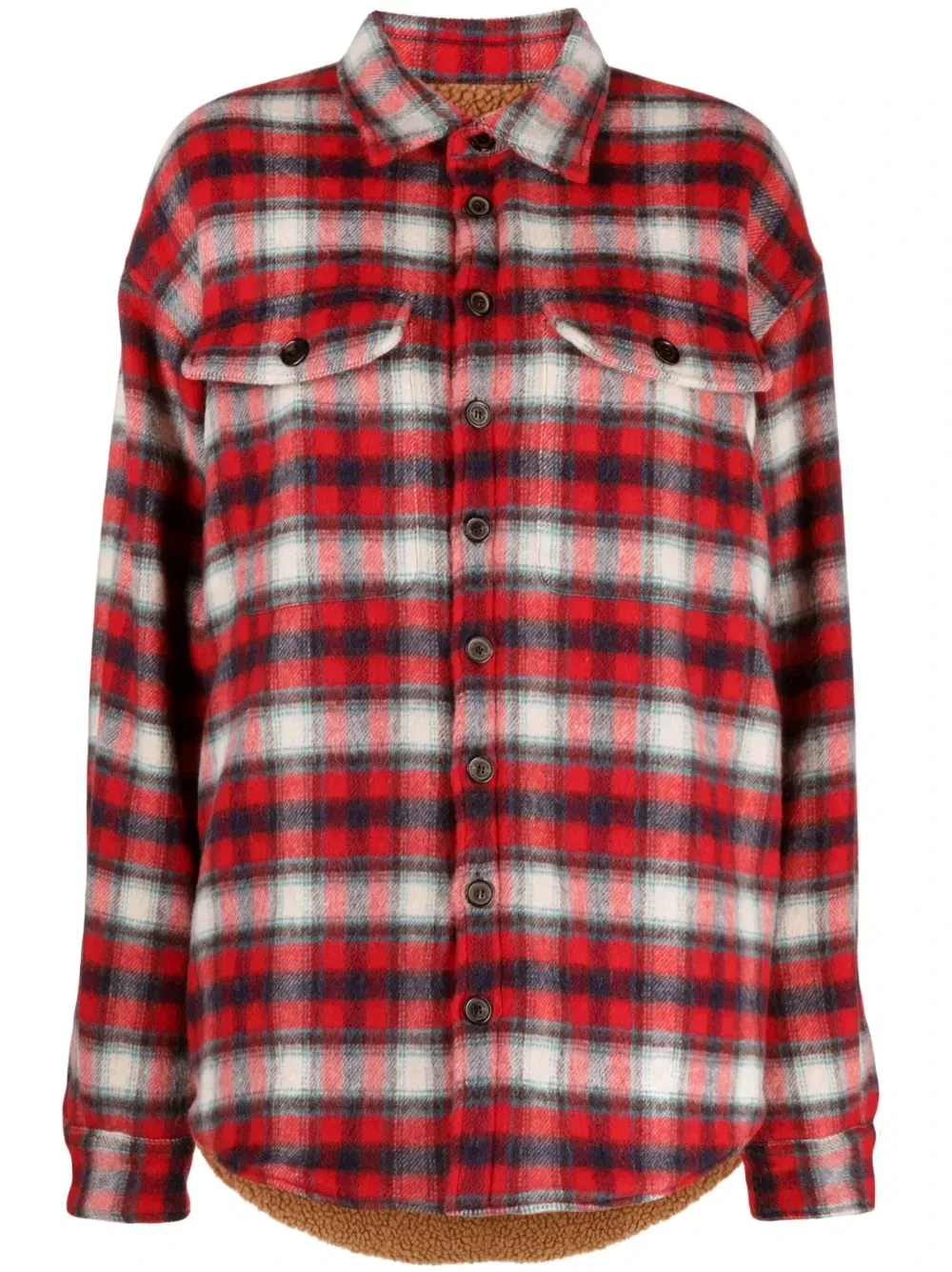 Клетчатая рубашка с длинными рукавами Dsquared2, красный