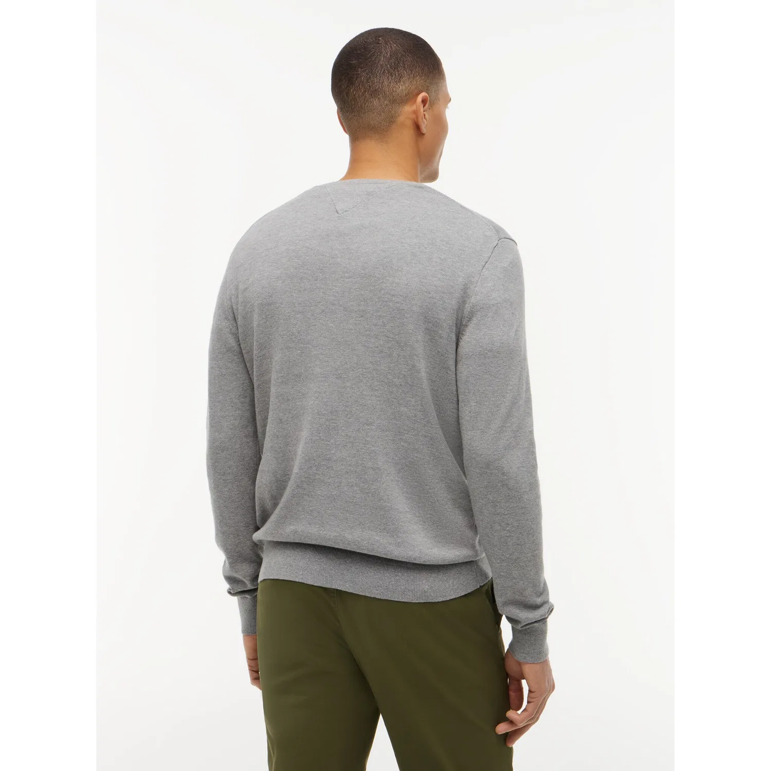 Мужской свитшот с круглым вырезом Essential Cotton Tommy Hilfiger, Medium Grey Heather — фото 2