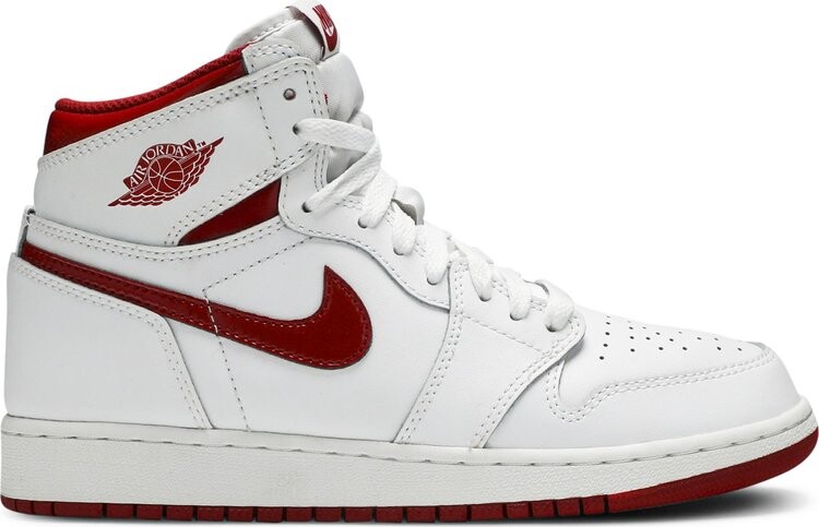 

Кроссовки Air Jordan 1 Retro High OG GS Metallic Red, белый