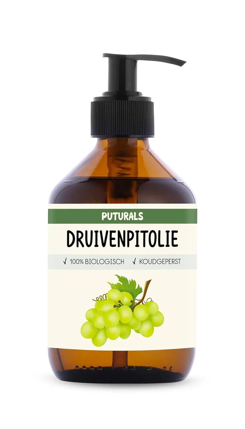 Масло для лица и тела виноградное органическое Puturals, 300 мл, Cold Pressed