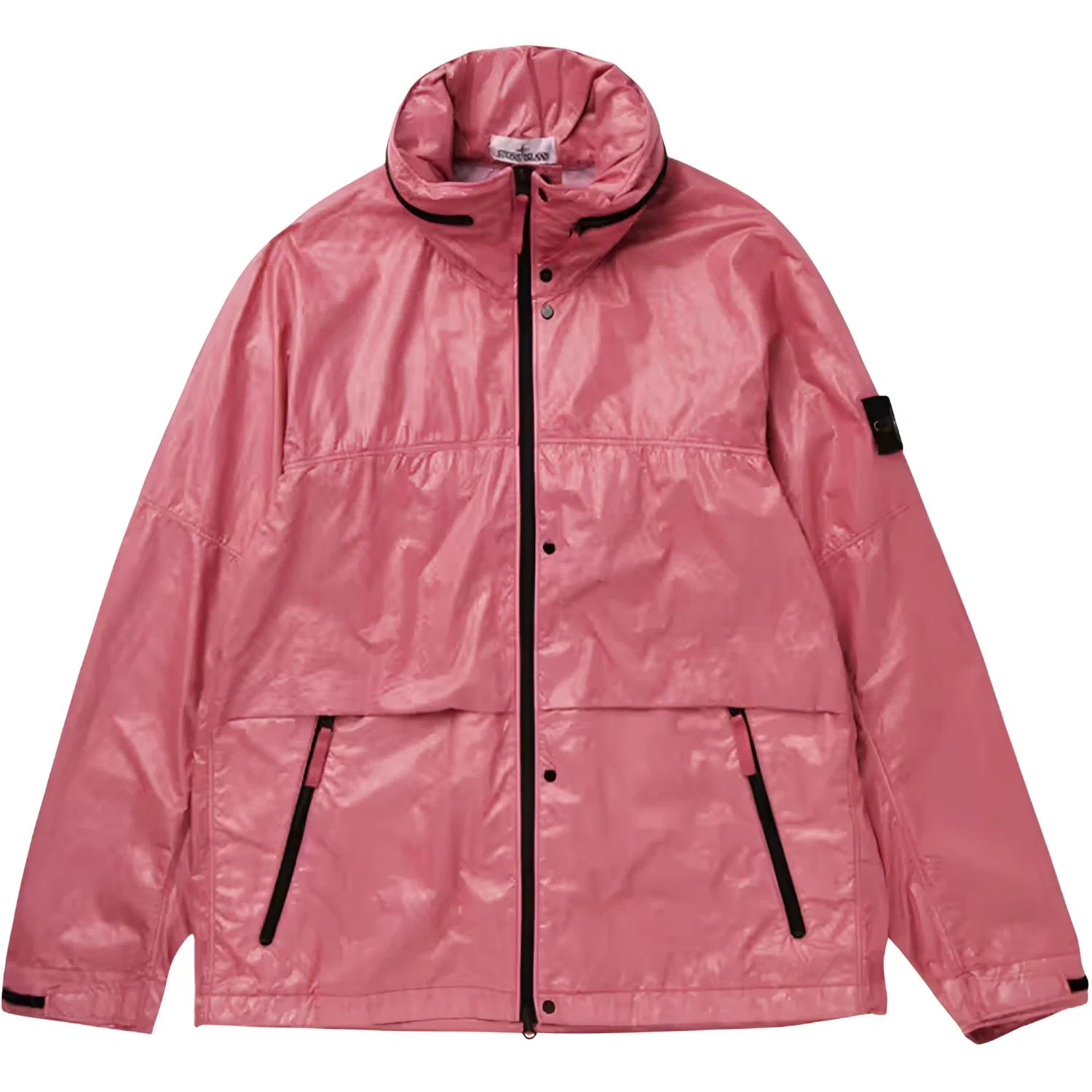 Мужская куртка с капюшоном Stone Island With Water-resistant Membrane, розовый
