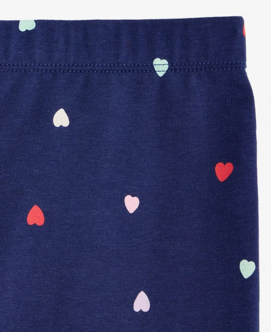 Детские леггинсы для девочек с принтом Heart Print Epic Threads, Medieval Blue — фото 3