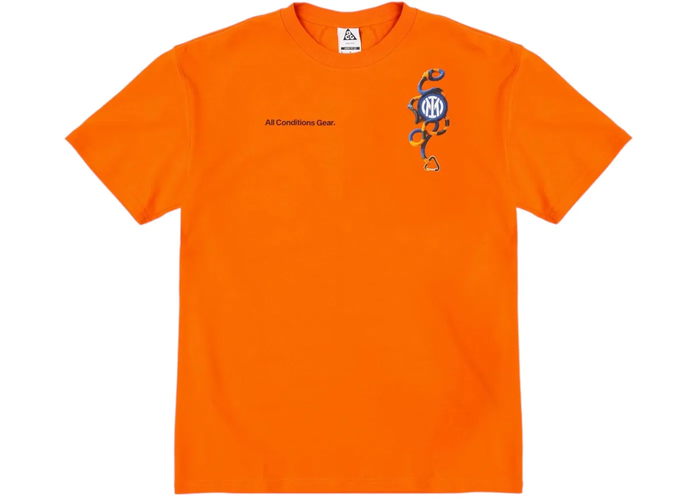 Мужская футболка Nike x Inter Milan ACG Soccer Tee, Safety Orange