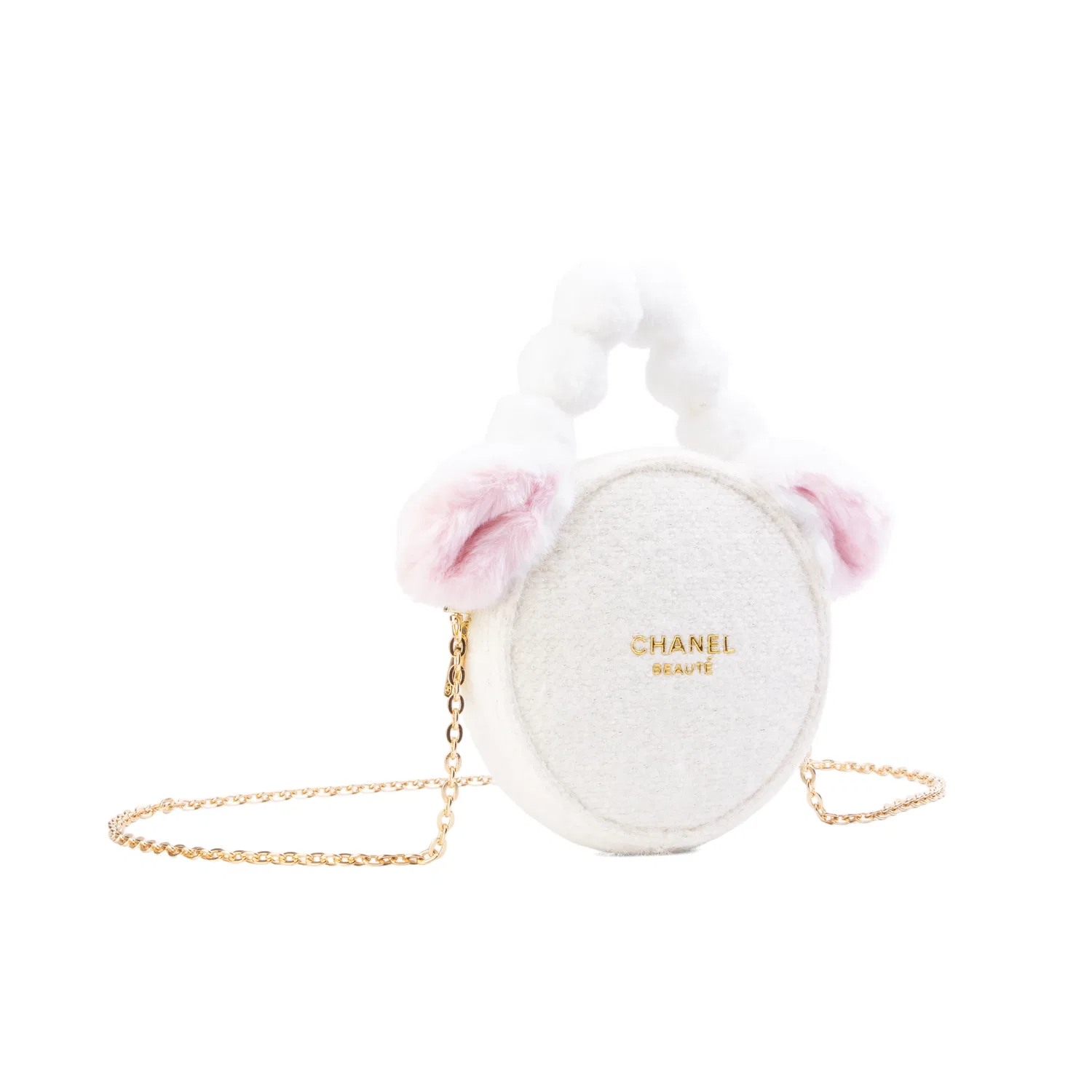 Женская косметичка-органайзер с принтом Модель Cloud Velvet Pink Earrings CHANEL, Розовый — фото 3