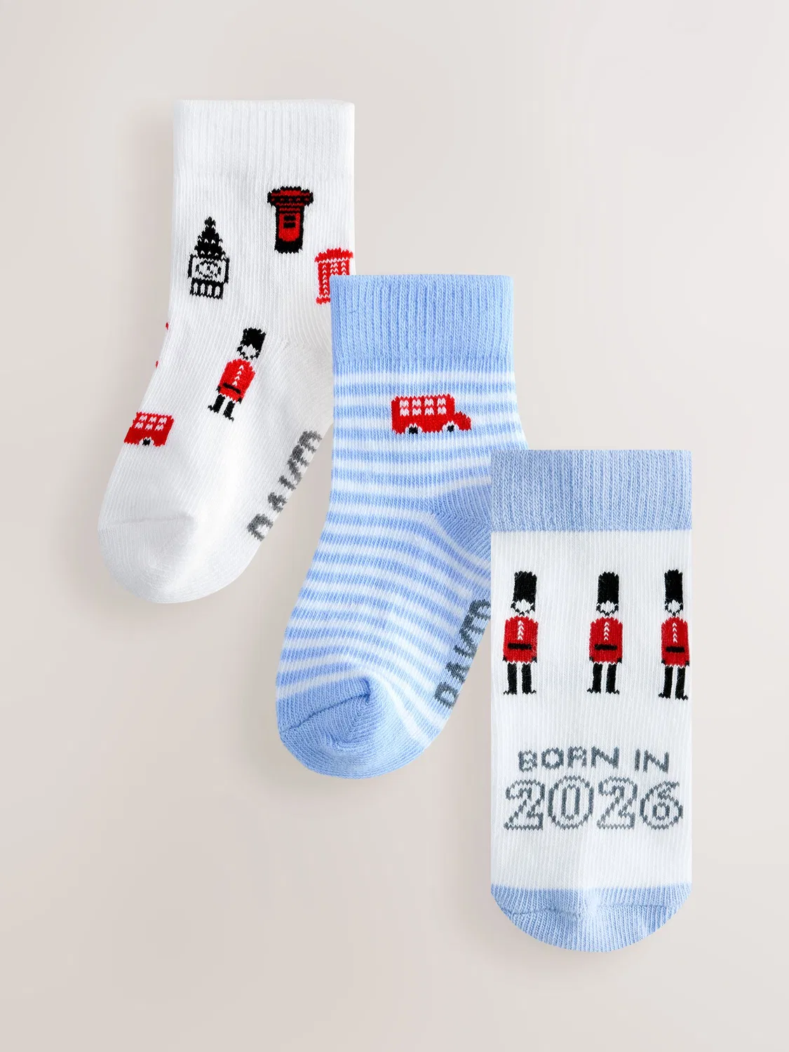 Носки 3 пары Baker by Ted Baker Born in 2026, мультиколор