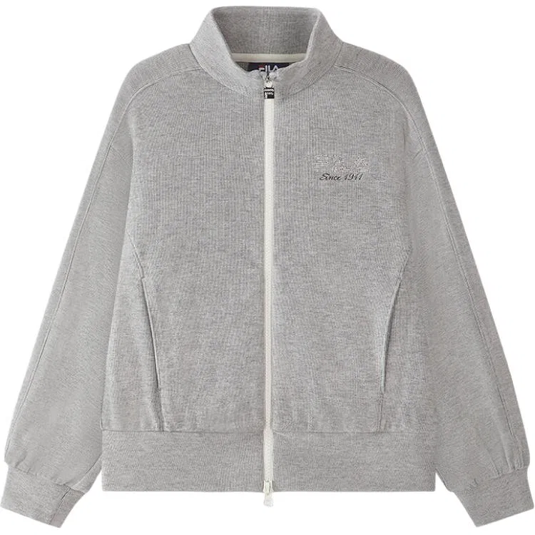 Детский топ с цветочным принтом Silver Flower Gray-MG FILA KIDS — фото 3