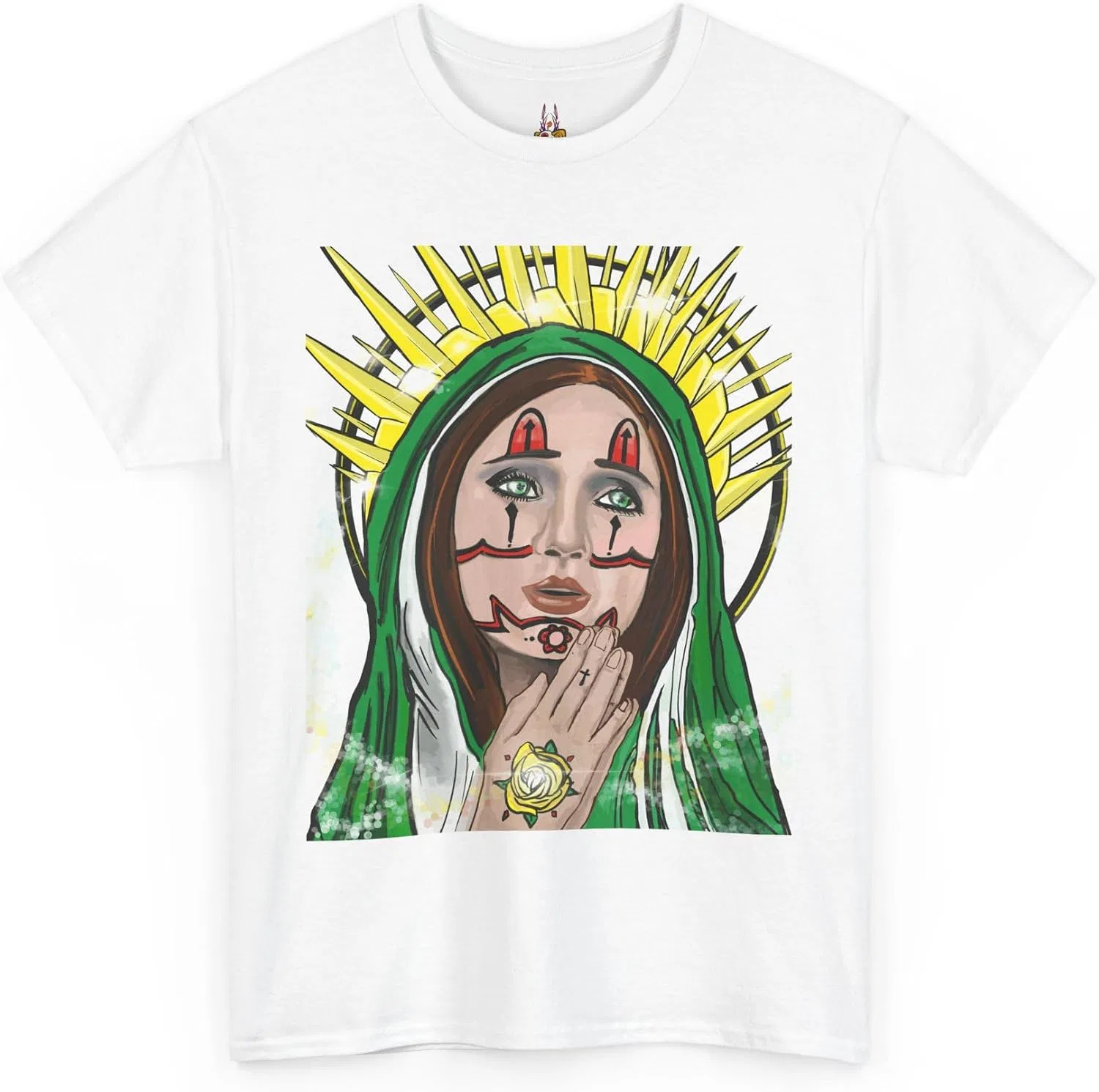 Футболка с принтом La Virgen, White — фото 2