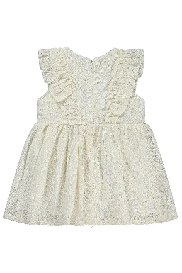Детское платье для девочек кружевное Lace bell bow dress Civil Baby, Ecru — фото 3