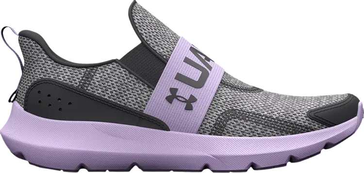 

Кроссовки Under Armour Surge 3 Slip PS Jet Grey Nebula Purple, серый