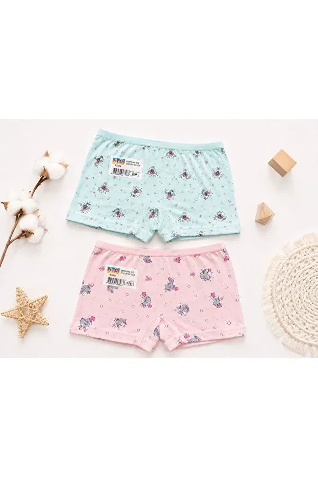Детские боксеры для мальчиков хлопковые 2 шт Ays Kids, Pink And Mint — фото 2