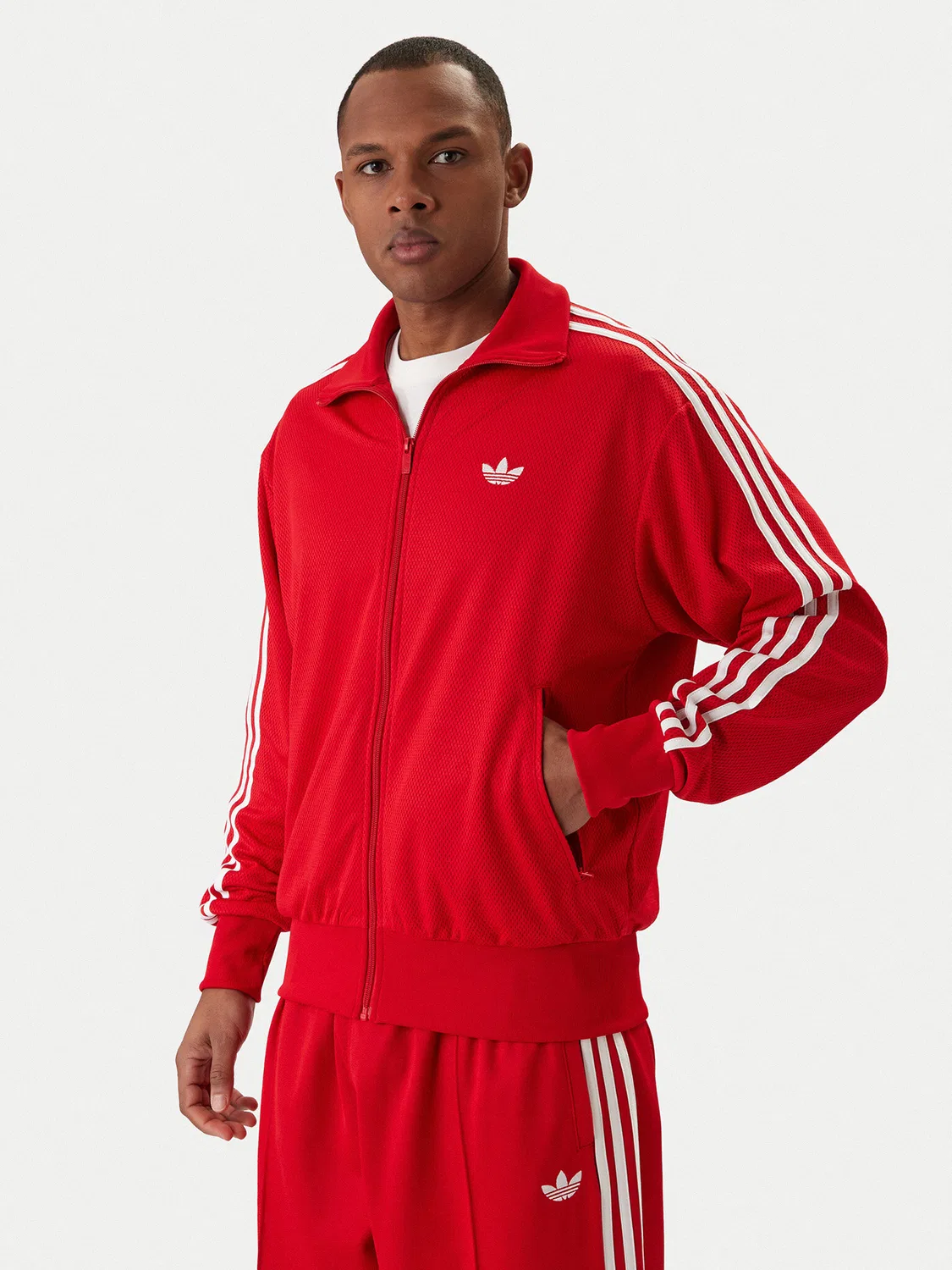 Мужской свитшот свободного кроя adicolor Firebird Adidas, красный