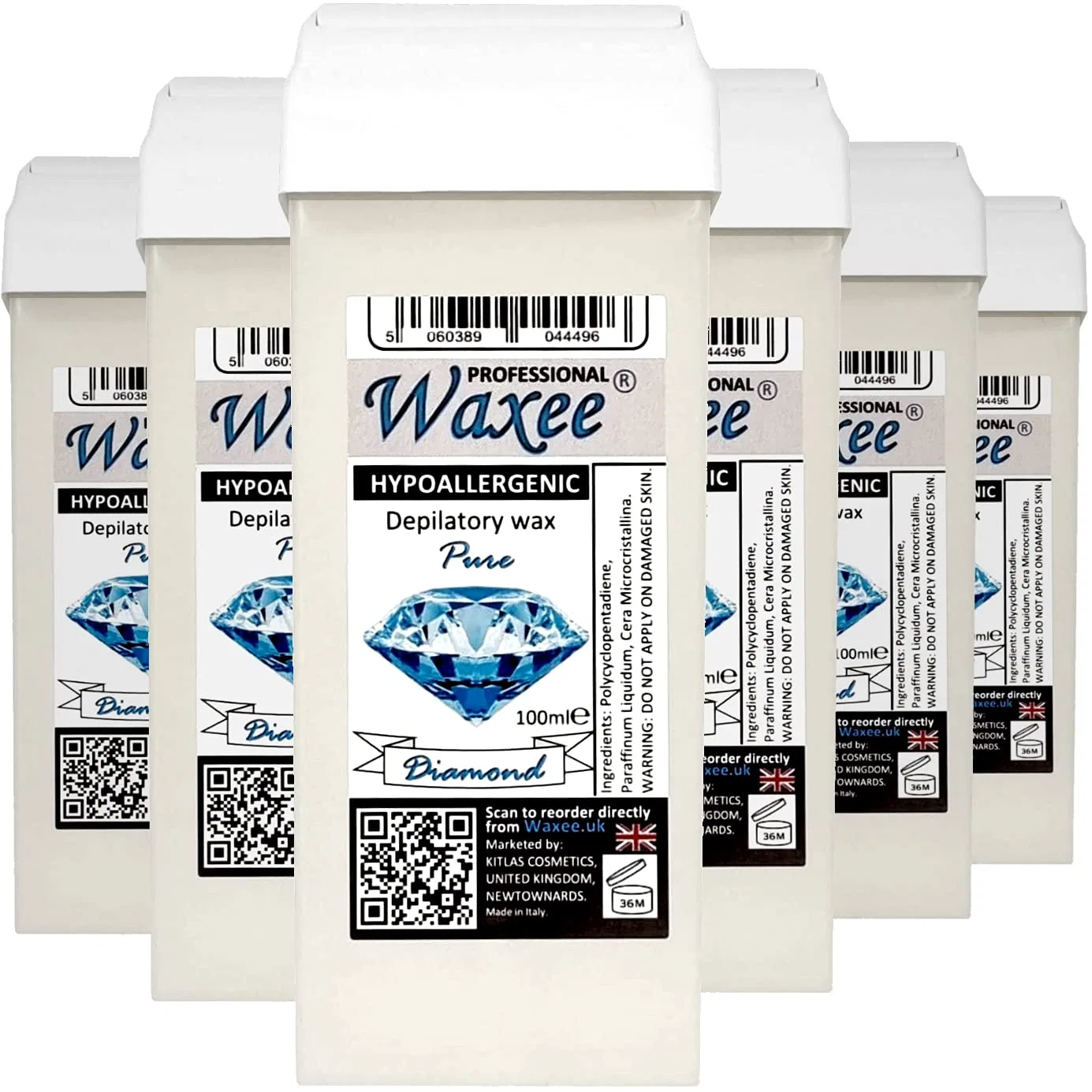 Воск для депиляции Waxee Hypoallergenic Roll-on 100мл, 6 шт