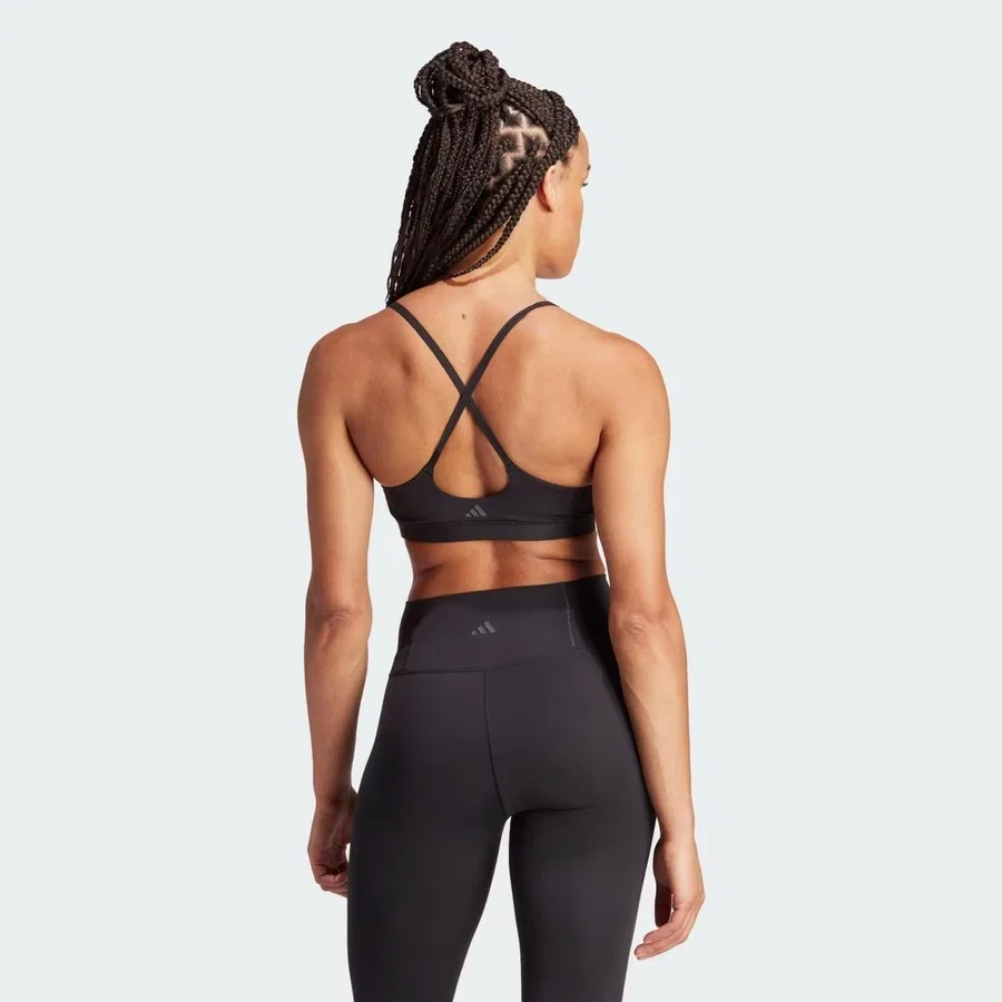 Спортивный бюстгальтер All Me Light Support adidas, Черный — фото 2