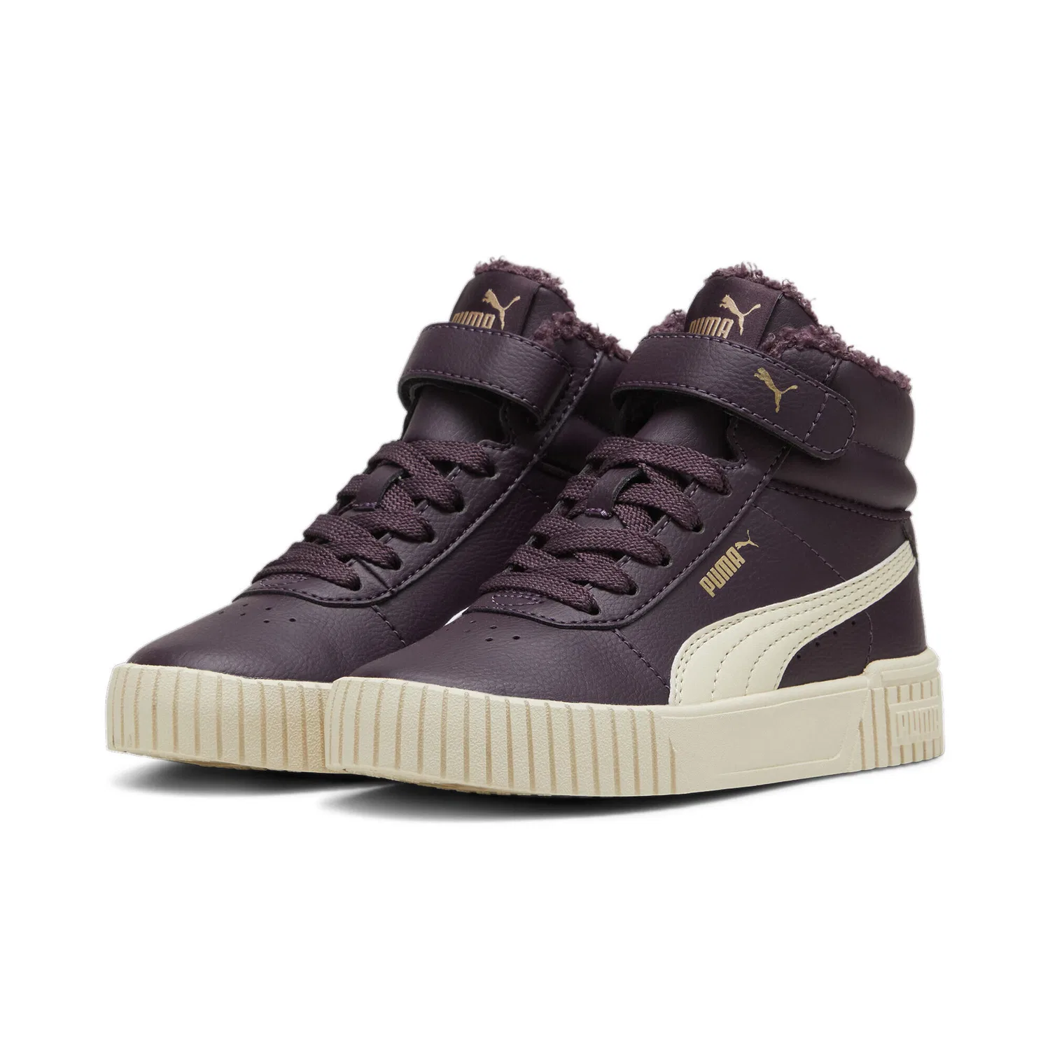 Детские зимние кроссовки с высоким берцем Carina 2.0 Mid Winter, Puma, Violett Weiss Gold