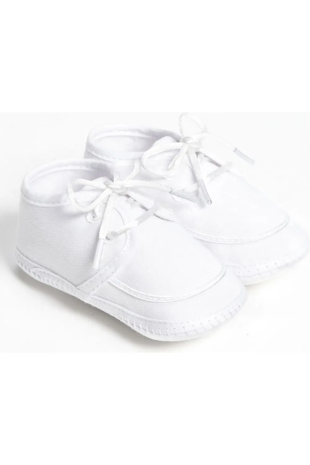 Детские туфли крестильные на шнуровке Gabardine Little Things Mean a Lot, белый