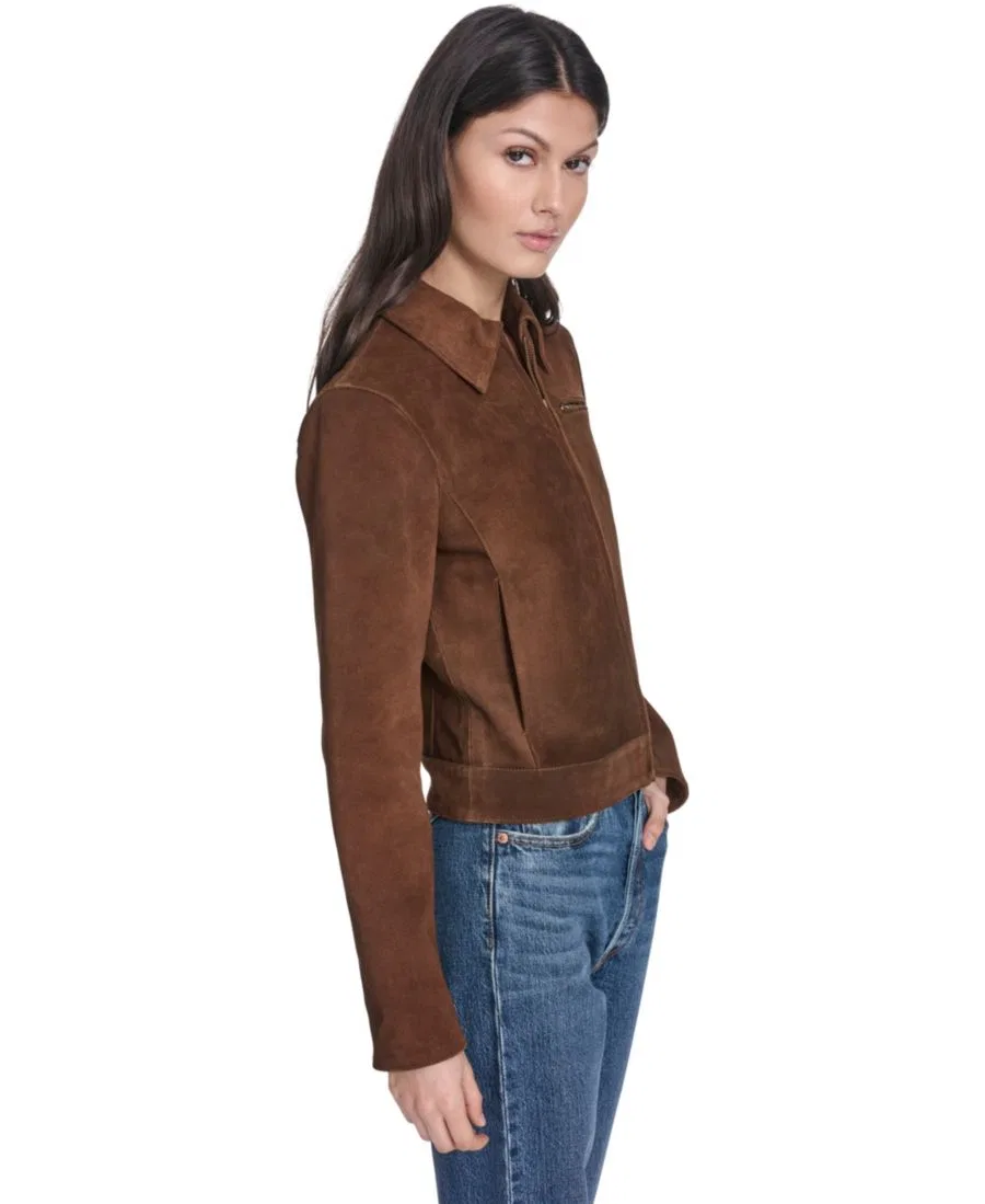 Женская куртка из замши с отложным воротником Levi's, Maple — фото 3