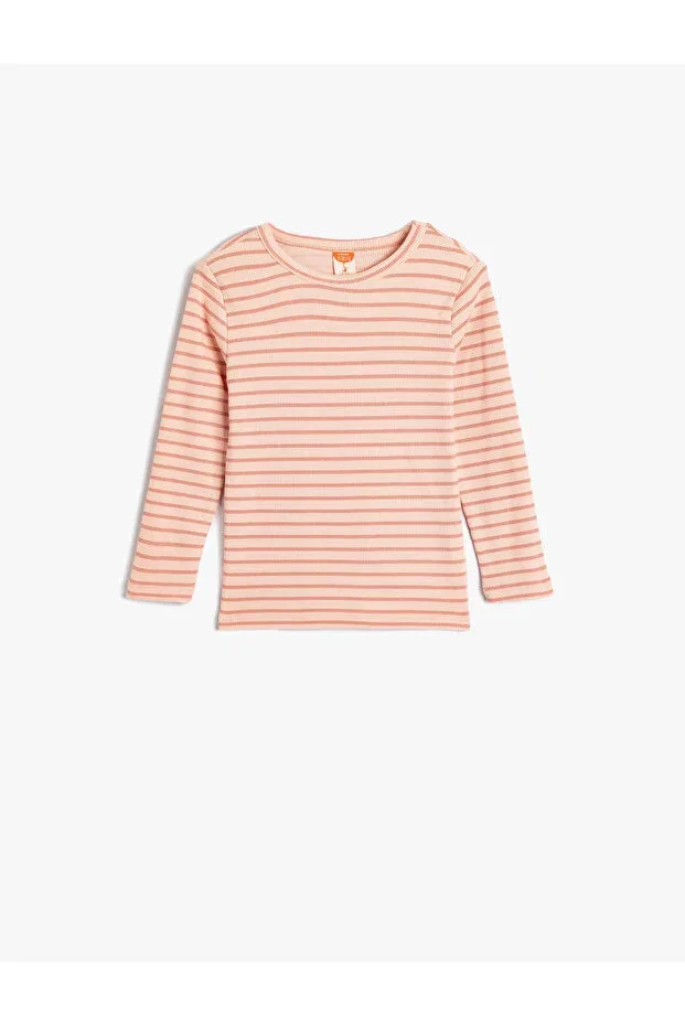 Детское для девочек футболка с длинным рукавом Koton, Pink Striped