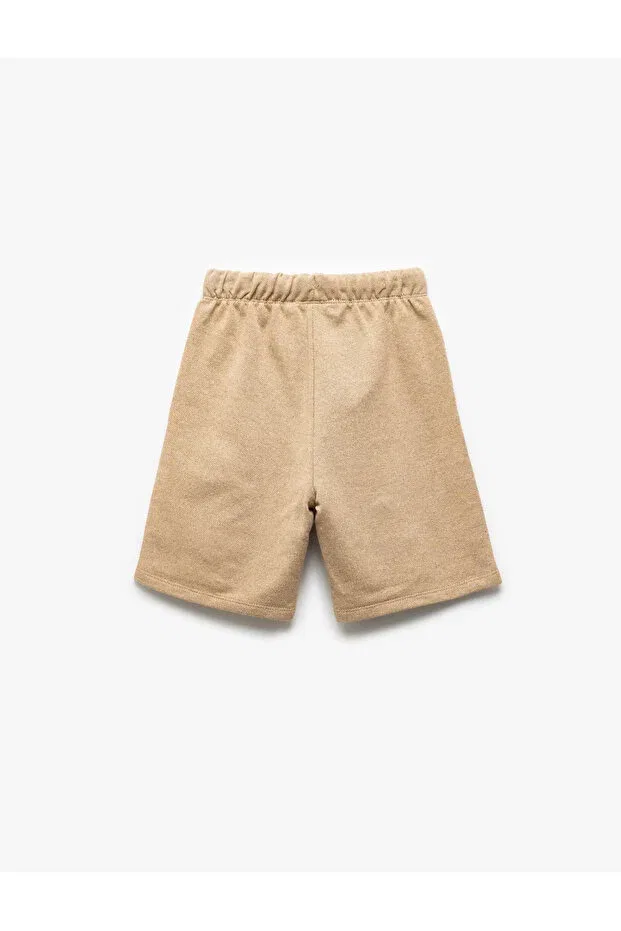 Детские шорты для мальчиков с принтом Dinosaur printed bermuda shorts with elastic waist Koton, Ecru — фото 2