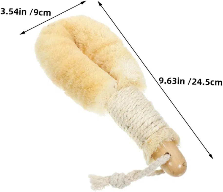 Sisal Duschbürste für Sanftes Peeling, 2 Stück, SKISUNO, Beige — фото 2