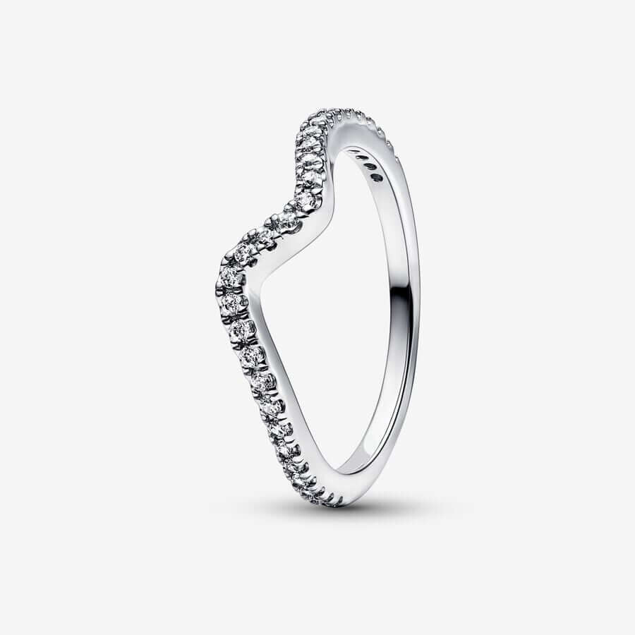 

Кольцо Pandora Timeless Sparkling Wave, серебро