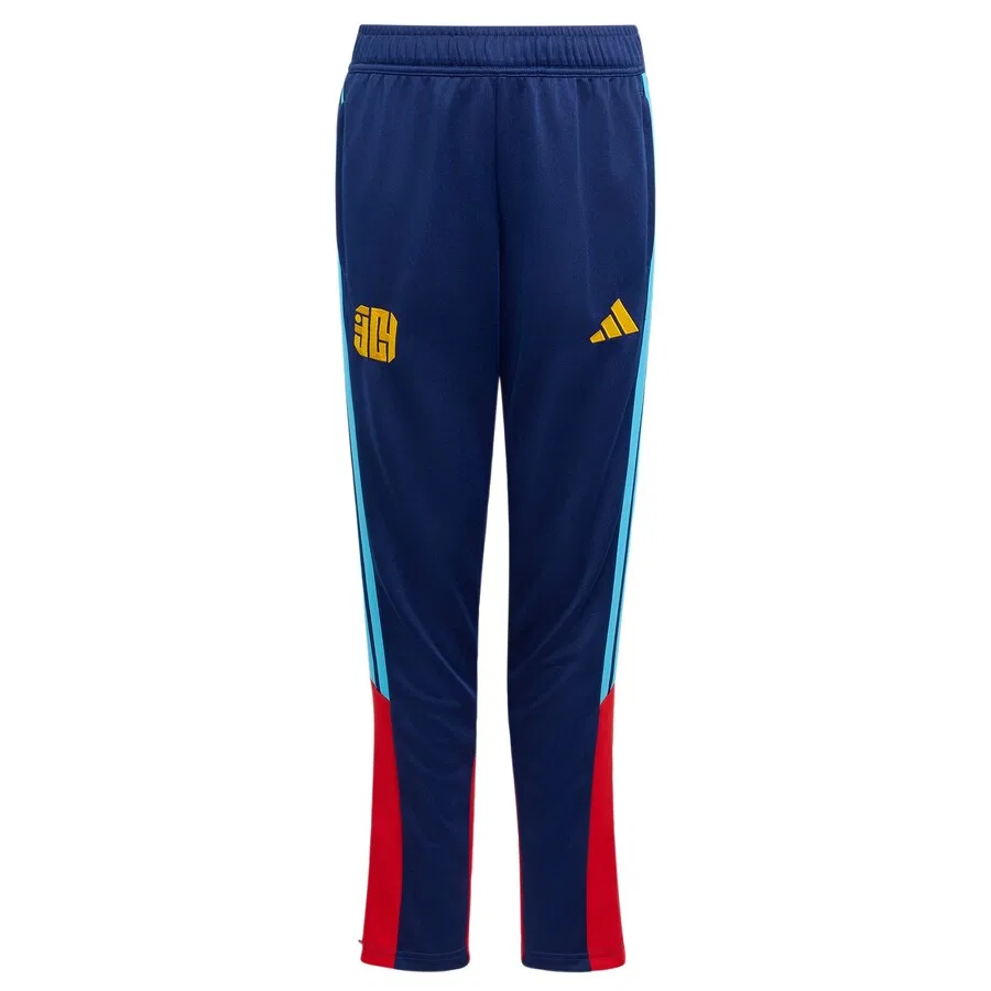 Спортивные брюки ADIDAS PERFORMANCE Slim fit в неоново-синем и темно-синем цветах