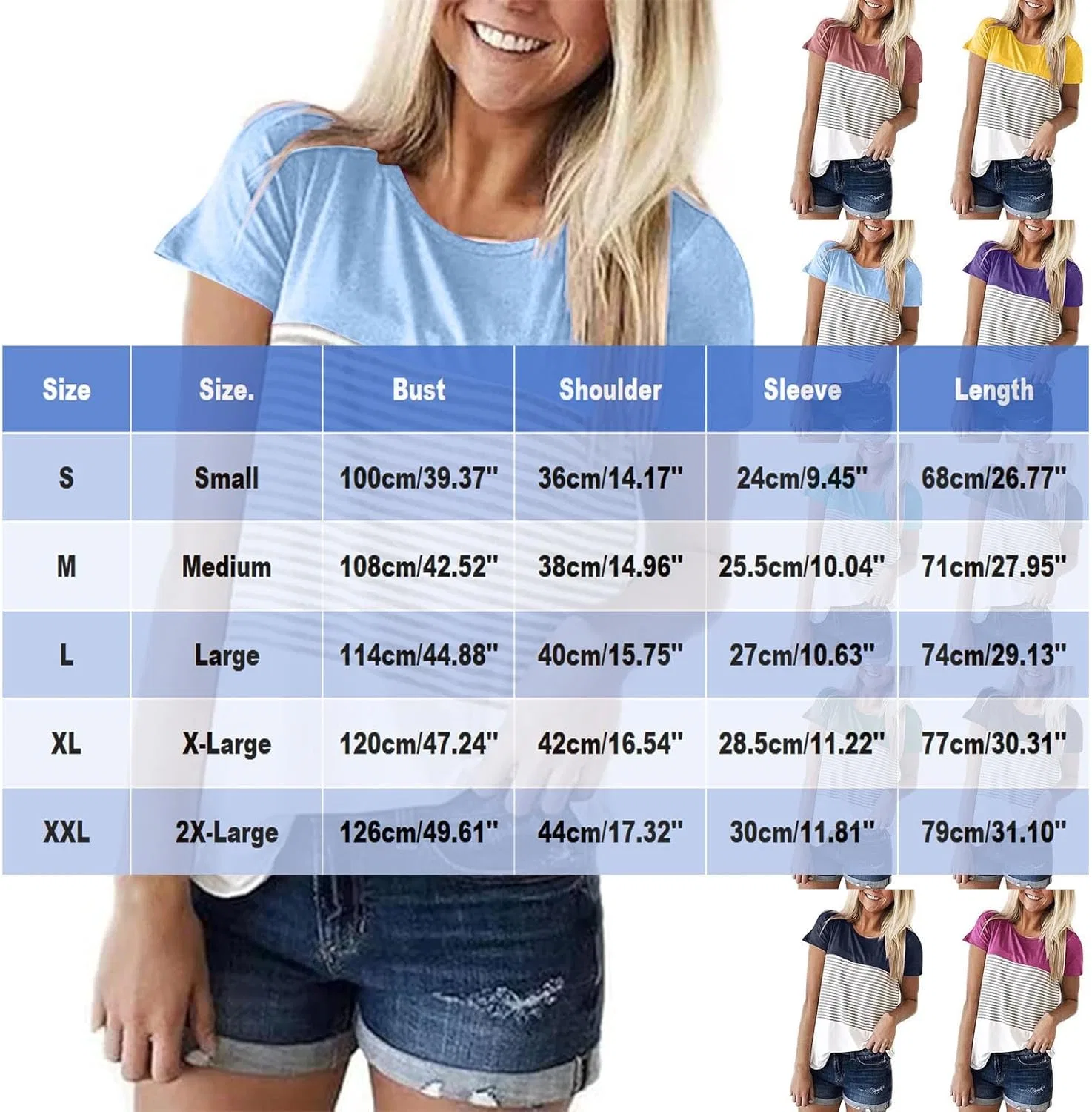Футболка женская с цветными блоками, Watermelon Red — фото 2