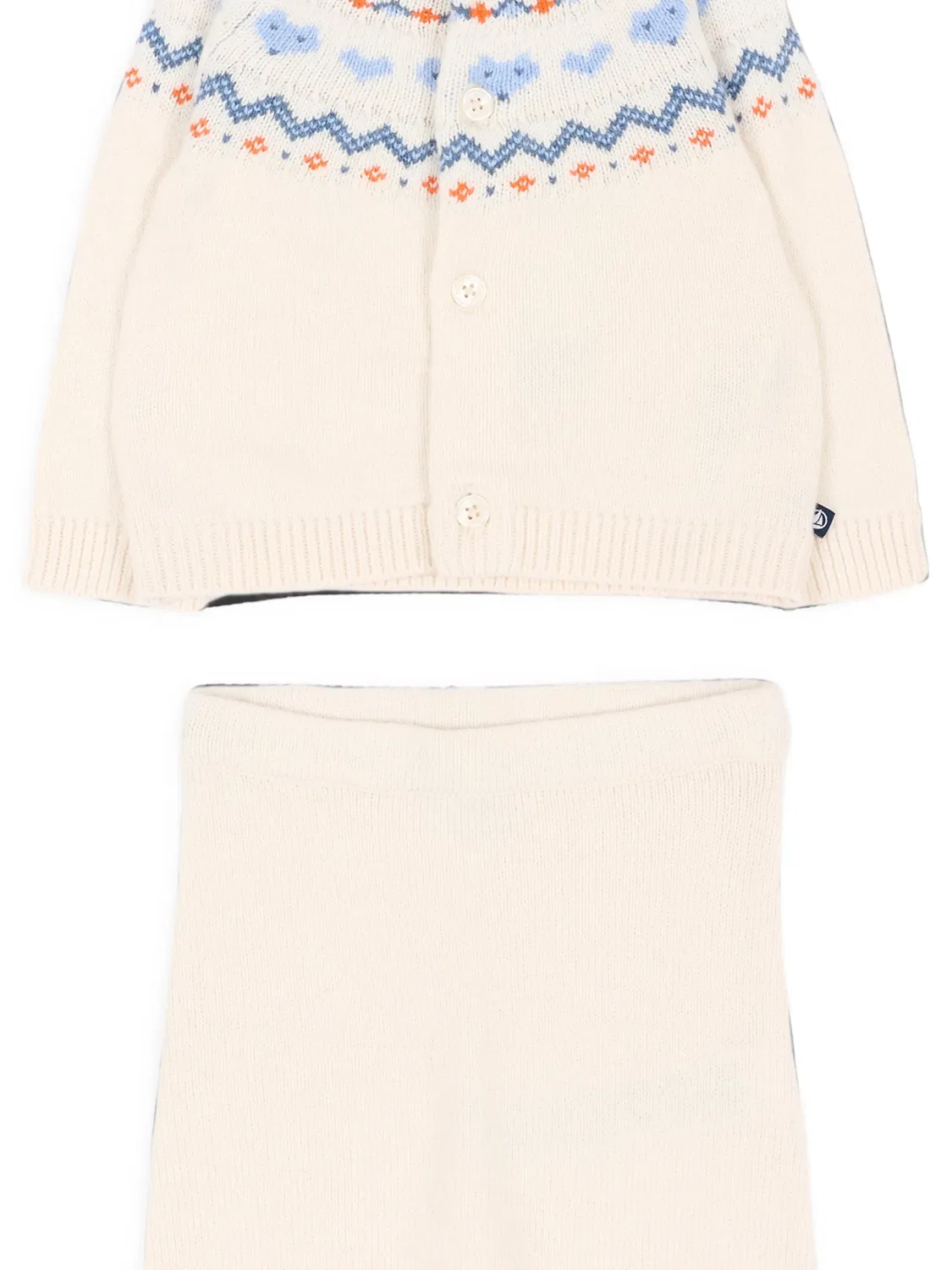 Вязаный кардиган и комплект из брюк Petit Bateau, нейтральные цвета — фото 3
