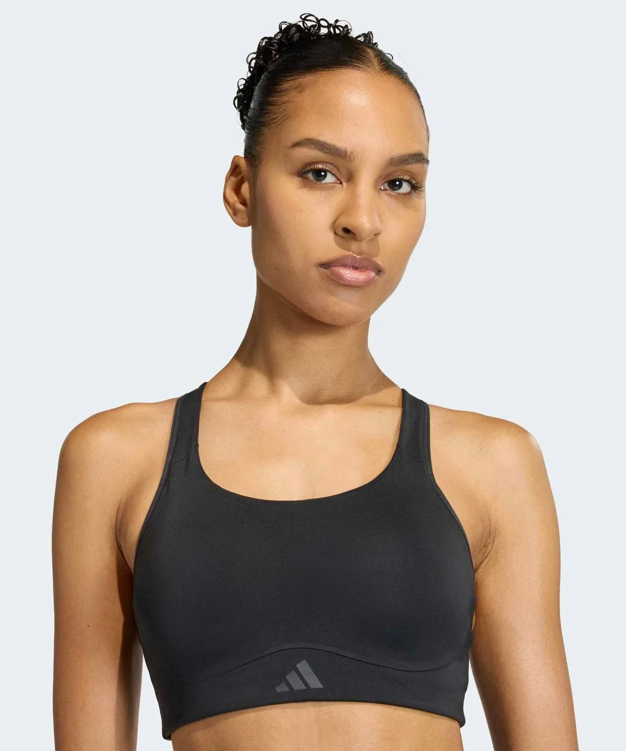 Женский спортивный бюстгальтер высокой поддержки Optimum Workout High Support Adidas, Черный — фото 4