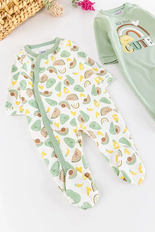 Детский комбинезон для девочек с рисунком Babymod, Green — фото 3