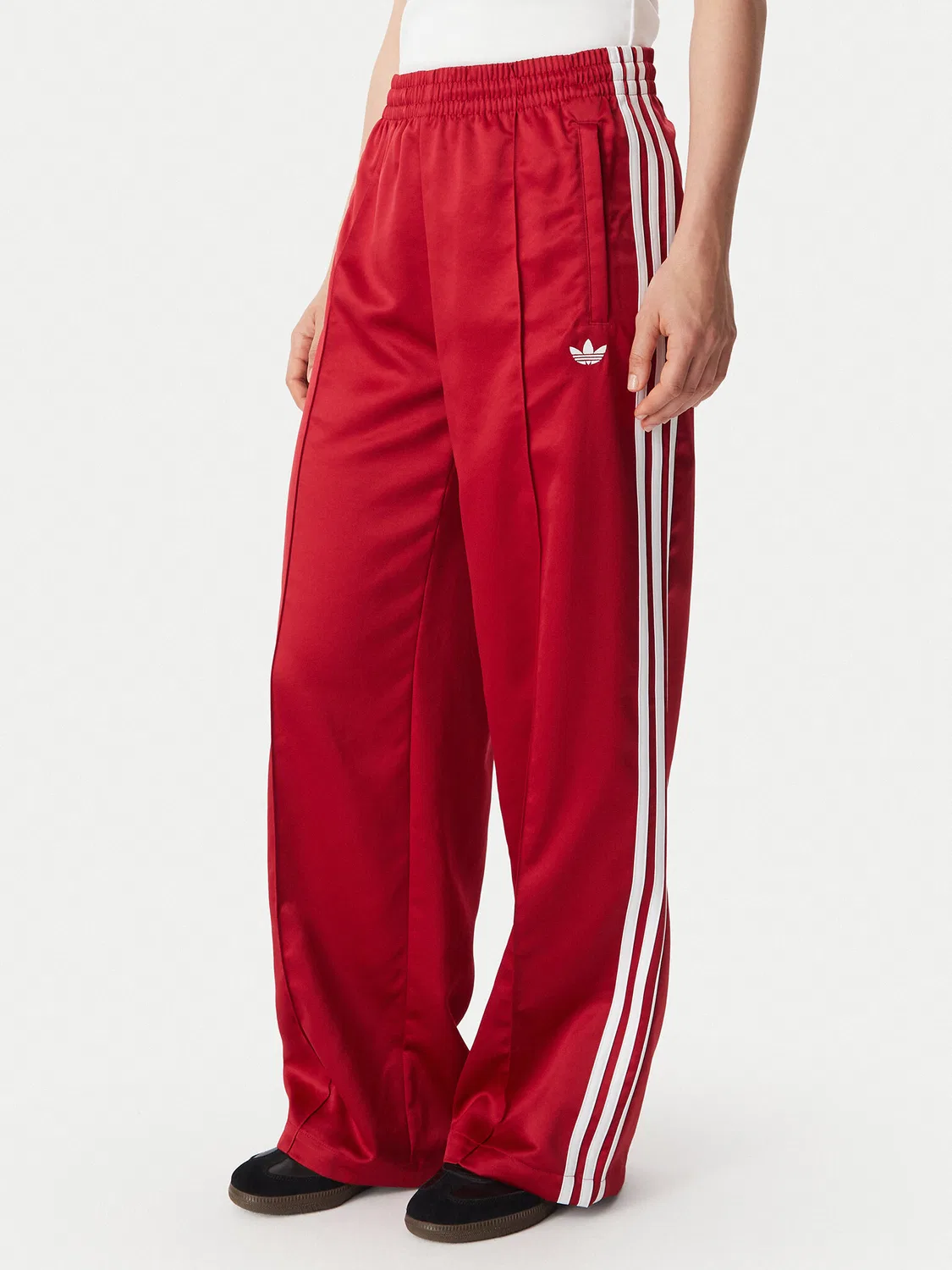 Женские спортивные брюки свободного кроя Satin Sst Loose Trackpant Adidas, красный