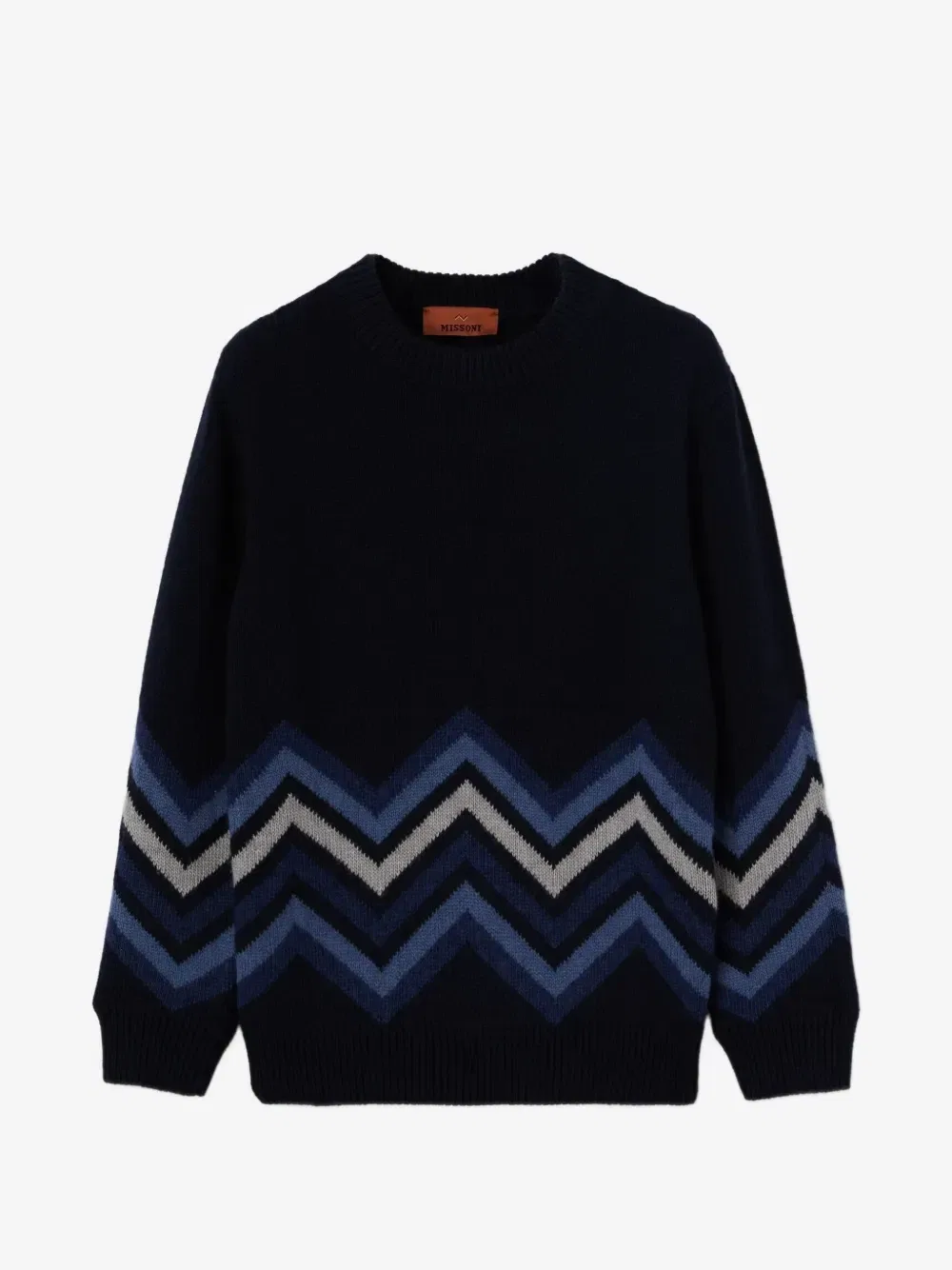 Джемпер с зигзагообразным узором Missoni Kids, синий
