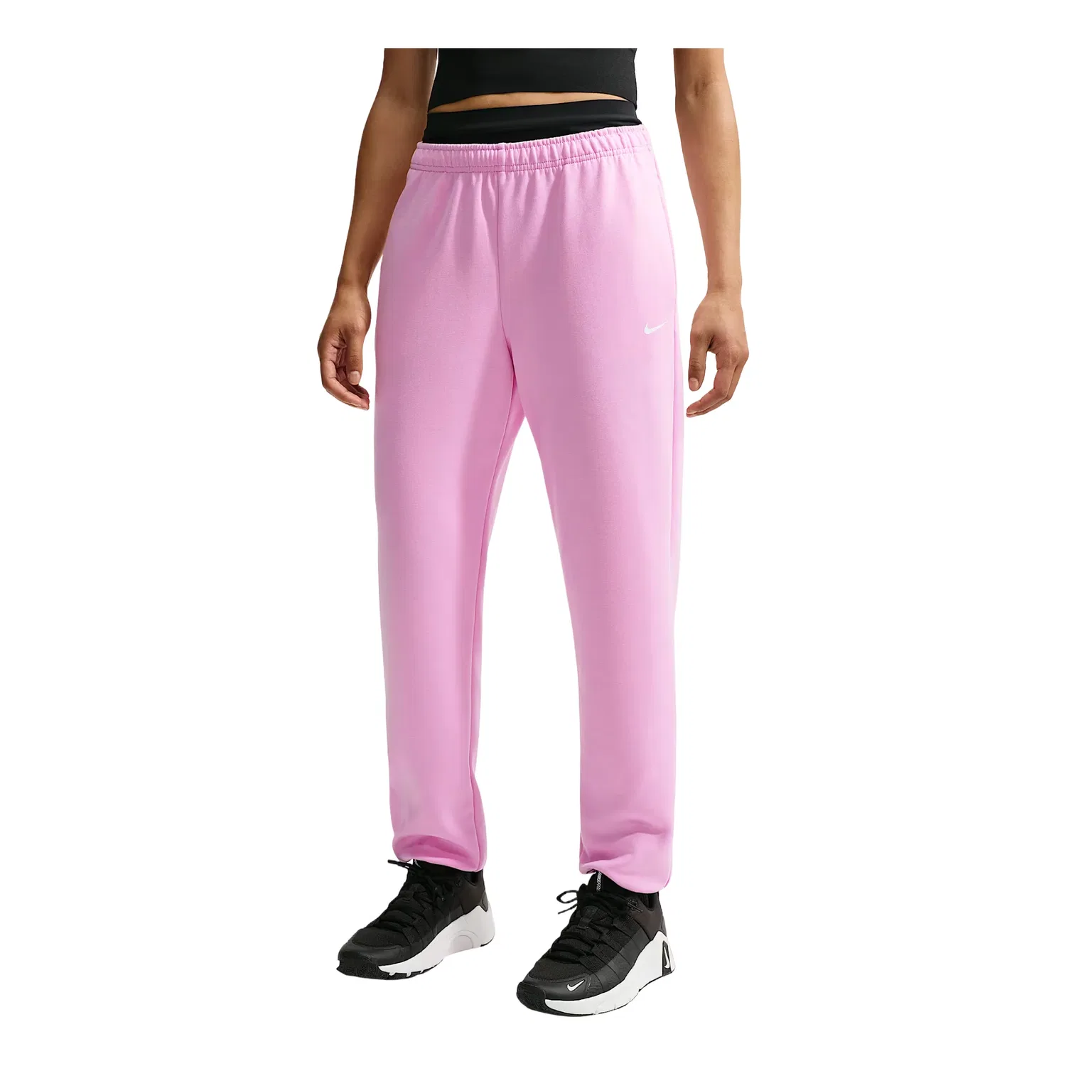 Женские брюки Studio Fleece Sport Dri-FIT Mid-Rise Pants 'Pink Rise White' Nike, Pink Rise/White