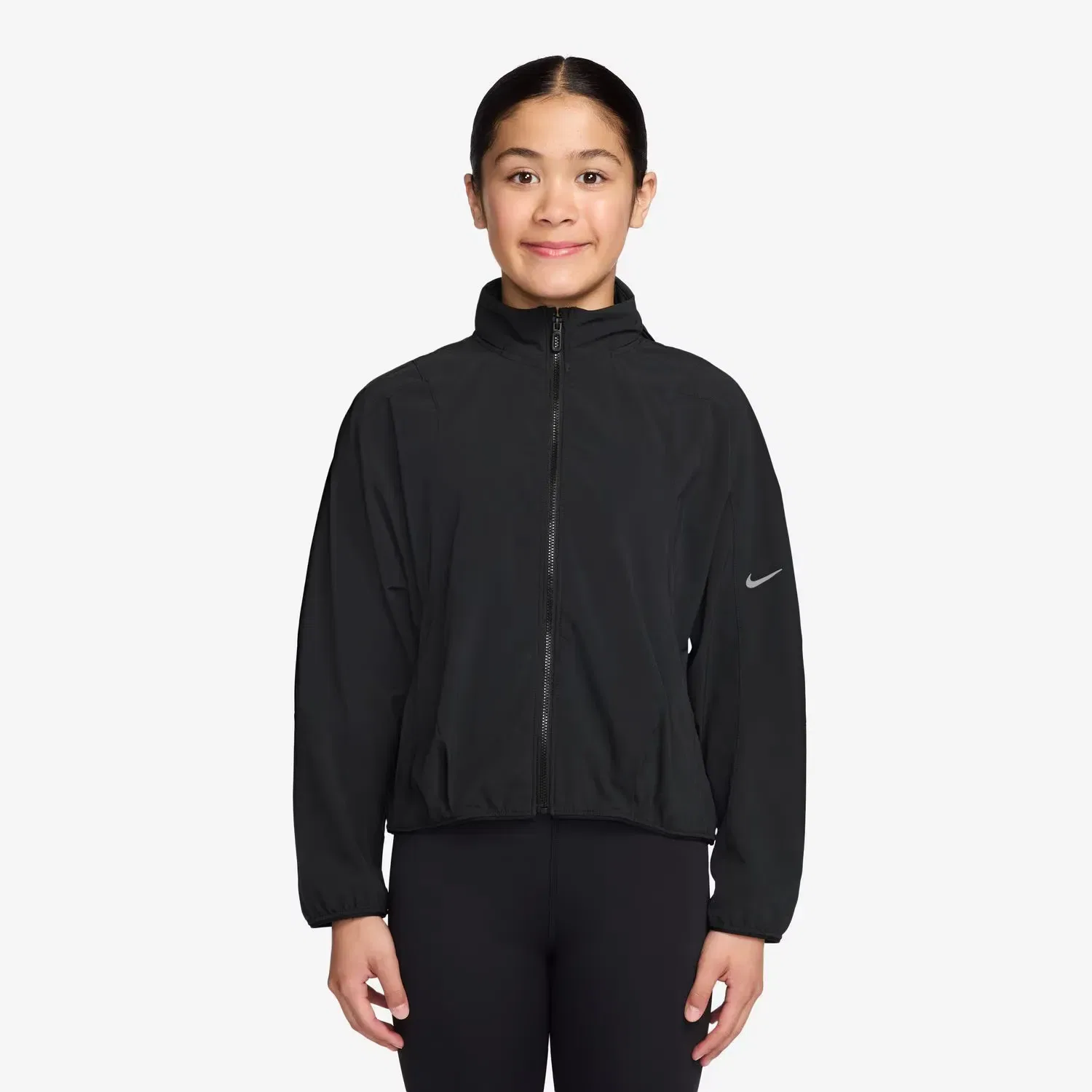 Детская куртка для девочек с УФ-защитой Nike MAVN Rpl Uv Run Jkt, Negro