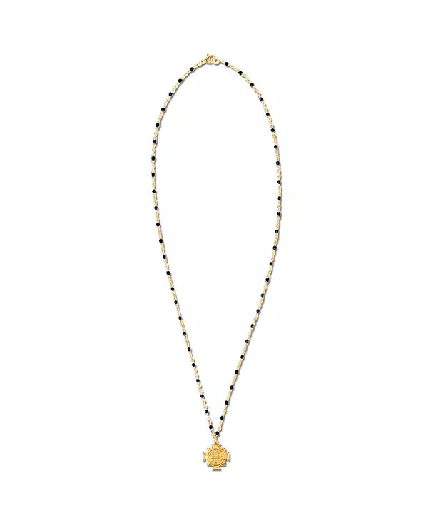 

Ожерелье с эмалированным бисером и подвеской-крестом Зайлы Ellie Vail, gold