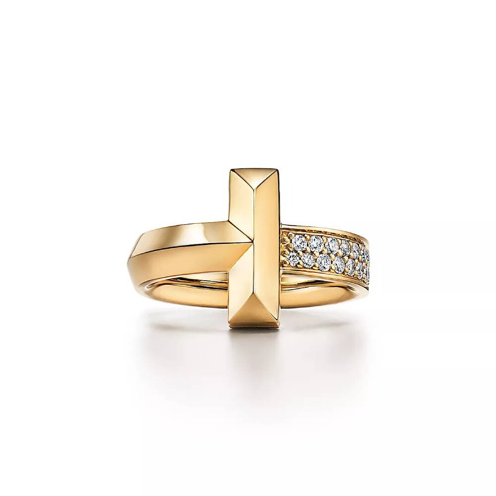 

Кольцо Tiffany & Co. TI, желтое золото с бриллиантами