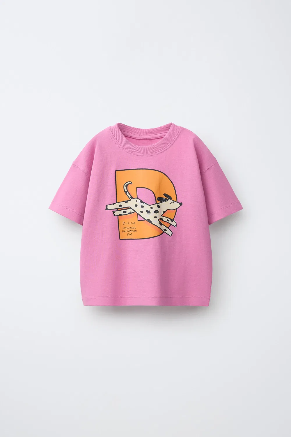 Футболка с животным принтом ZARA, Pink/Lilac
