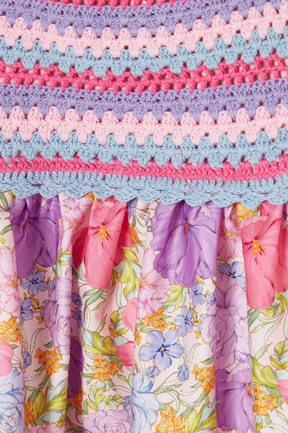 Платье с цветочным принтом Charlotte Floral Crochet Marlo Kids — фото 3