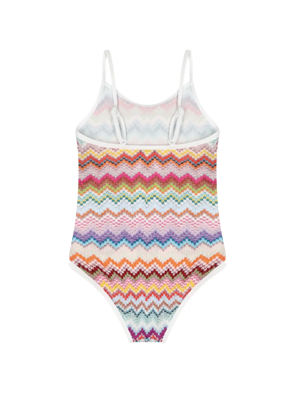 Купальник с узором зигзаг Missoni Kids, нейтральные цвета — фото 2