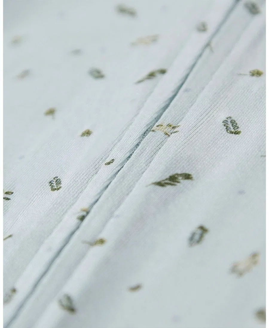 Боди-комбинезон с длинным рукавом Tiny Leaves MeMoi, Baby Blue — фото 3